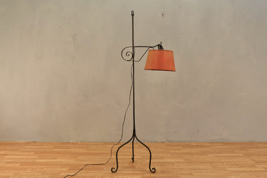 Curlicue Iron & Fiberglass Floor Lamp