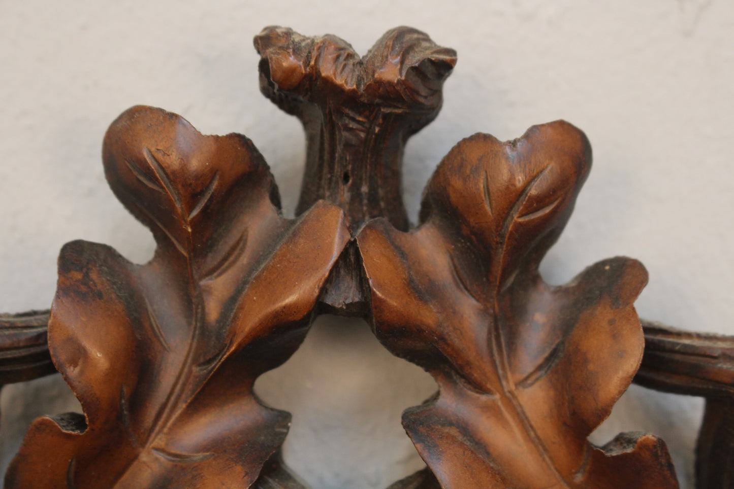 Carved Wood Wall Clock
