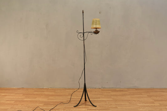 Curlicue Iron & Sage Floor Lamp