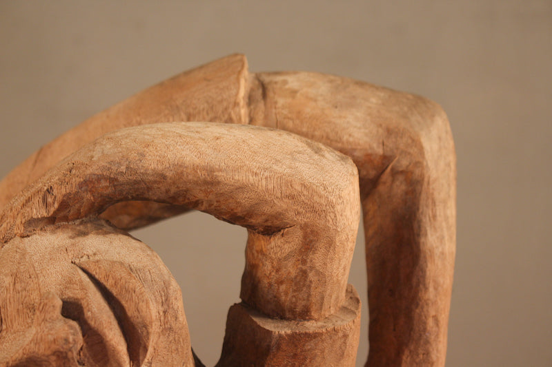 "Mother and Child" Carved Wood Statue - ONLINE ONLY