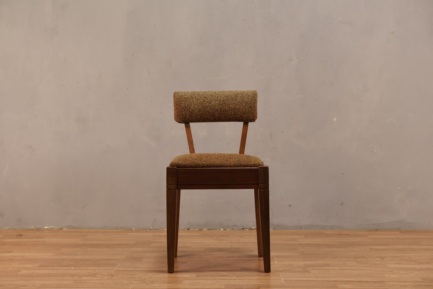 Mid Century Wool & Wood Sewing Chair  - ONLINE ONLY