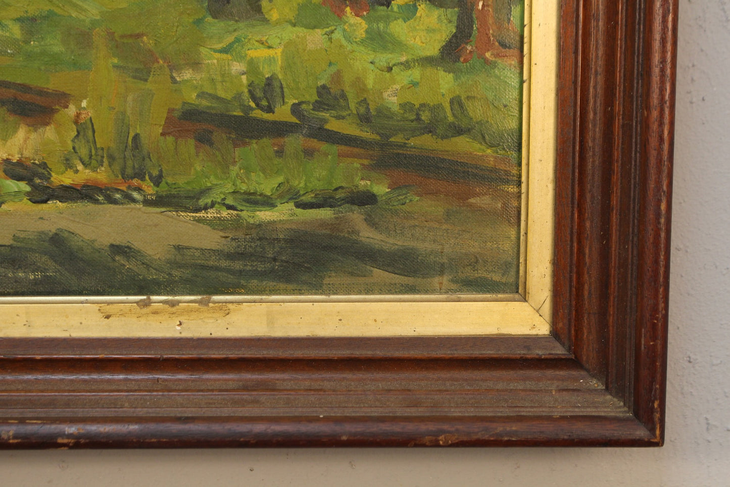Mid Century "Home Court" Painting