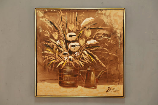 Large Mid Century "Tea Time" Painting