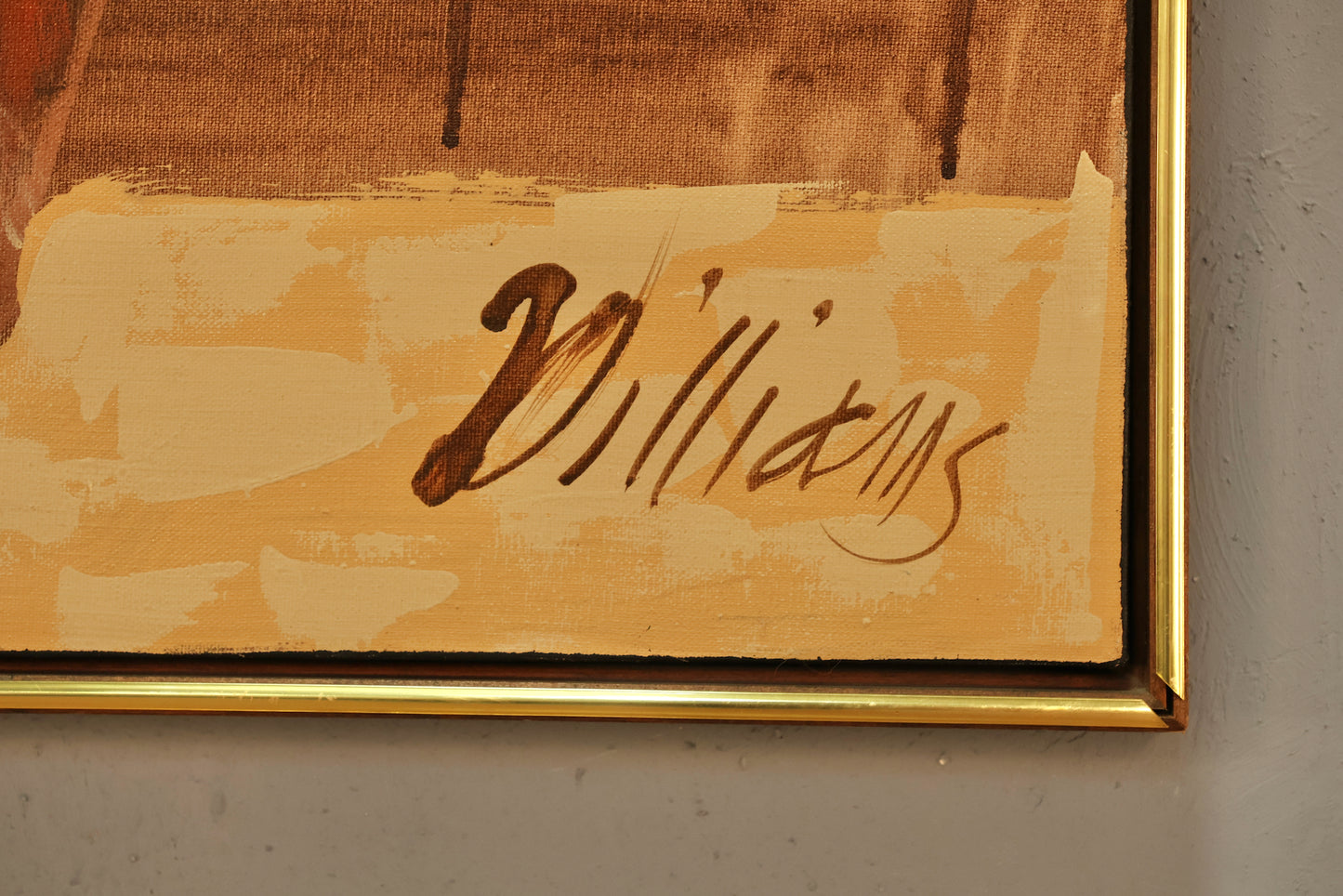 Large Mid Century "Tea Time" Painting