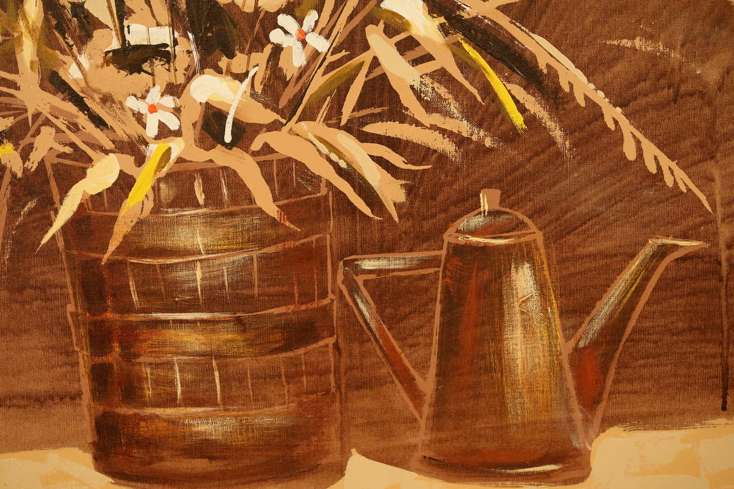 Large Mid Century "Tea Time" Painting