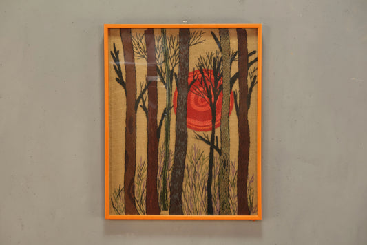 "Through the Trees" Embroidered Art