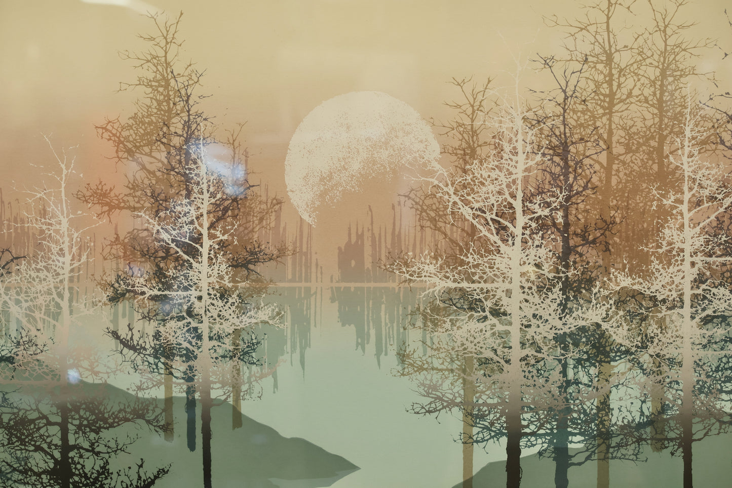 "Oak Waters" James Hagen Serigraph