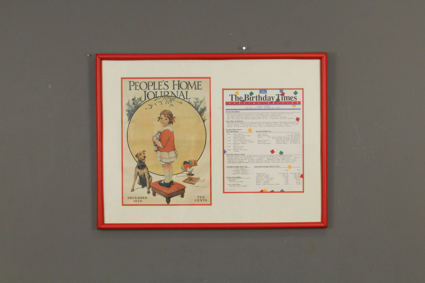 "People's Home Journal/The Birthday Times" Framed Art