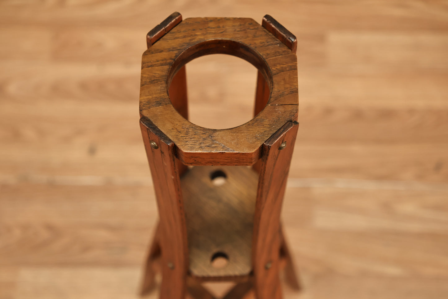 Slim Arts and Crafts Oak Stand