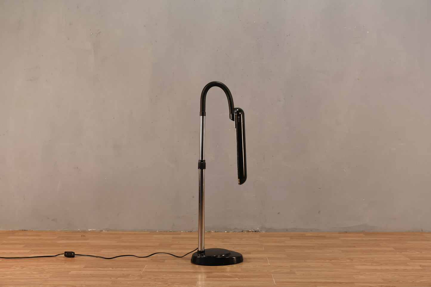 Contemporary Black Gooseneck Floor Lamp