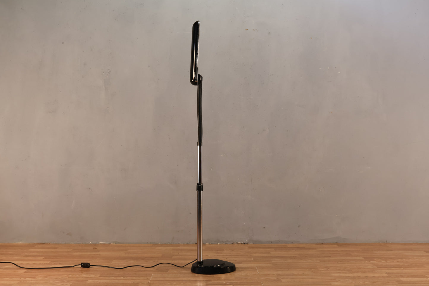 Contemporary Black Gooseneck Floor Lamp