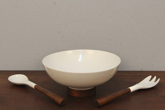 "Capri" Raymor Salad Bowl With Tongs