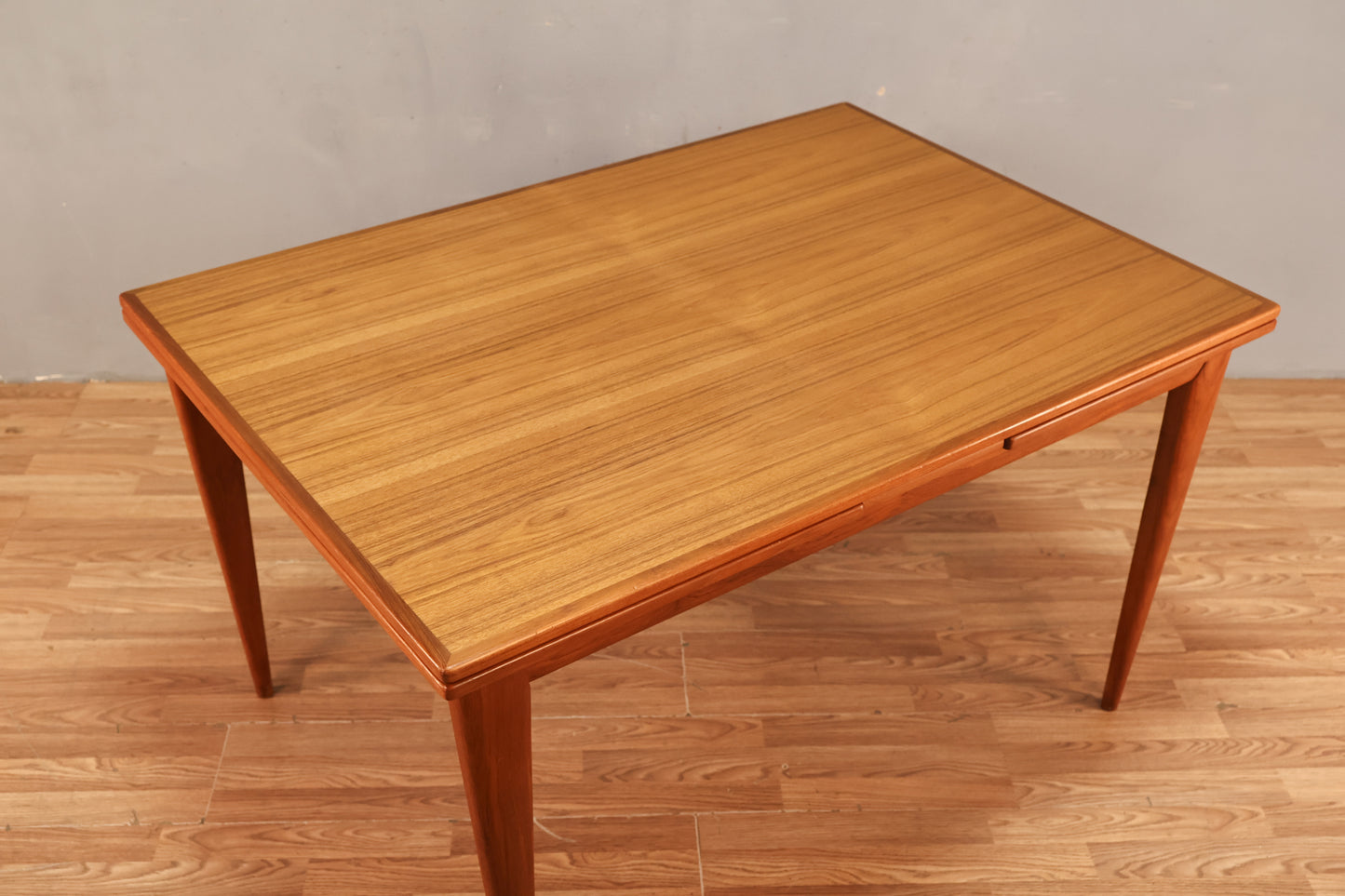 J.L. Møller Teak Dining Table With Built-In Leaves - ONLINE ONLY