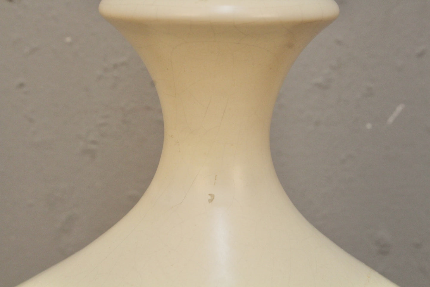 Pair of White Flared Ceramic Table Lamps