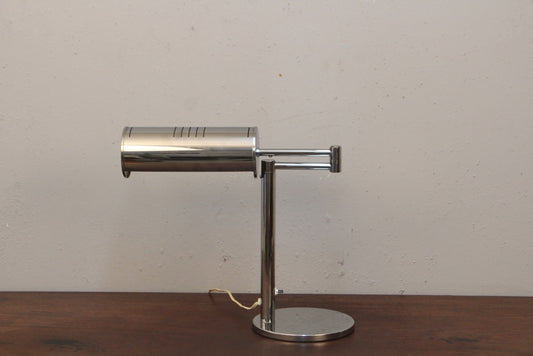 Walter Von Nessen Chrome Swing-Arm Table Lamp