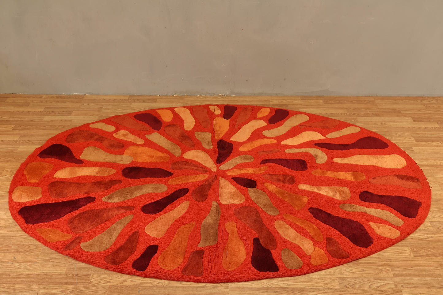 Oval Cinnabar Burst Area Rug