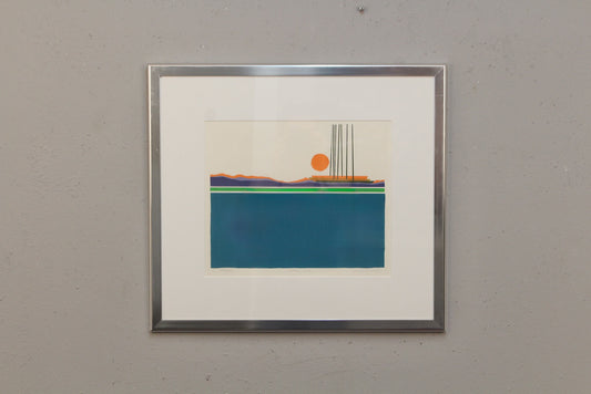 "Setting Sun" Calvin Jacob Libby Lithograph