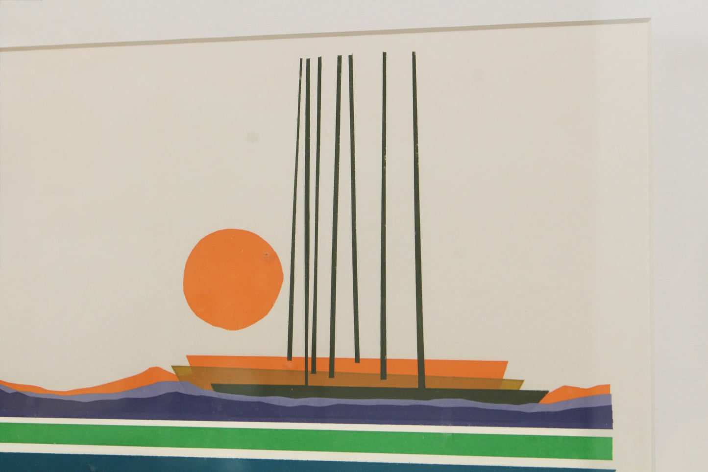 "Setting Sun" Calvin Jacob Libby Lithograph