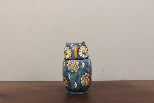 Pinto Vietri Ceramic Owl Jar