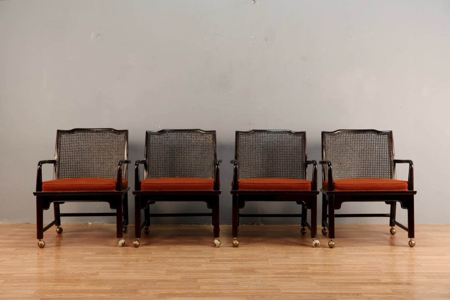 Regency Mahogany & Terra Cotta Armchair