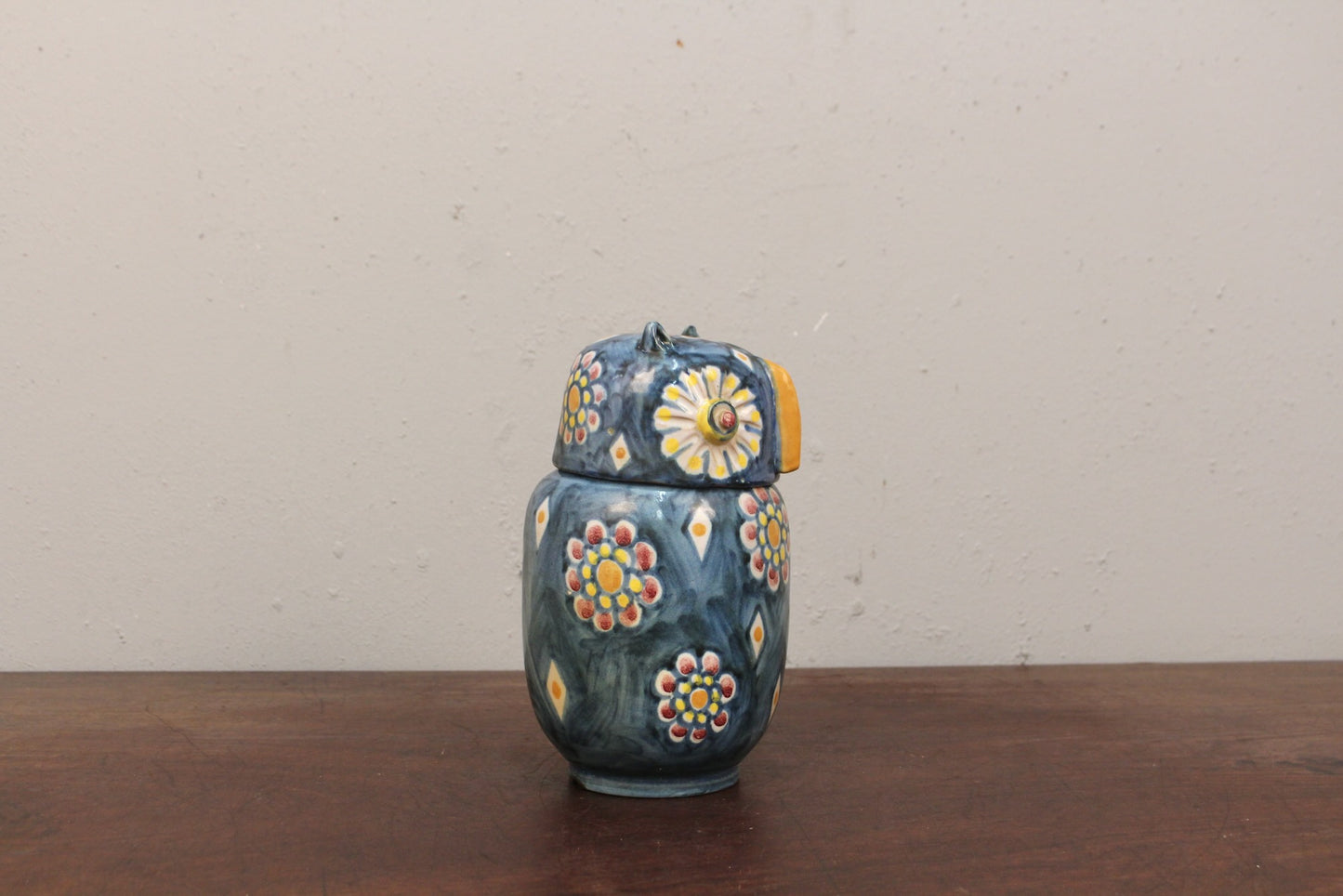Pinto Vietri Ceramic Owl Jar
