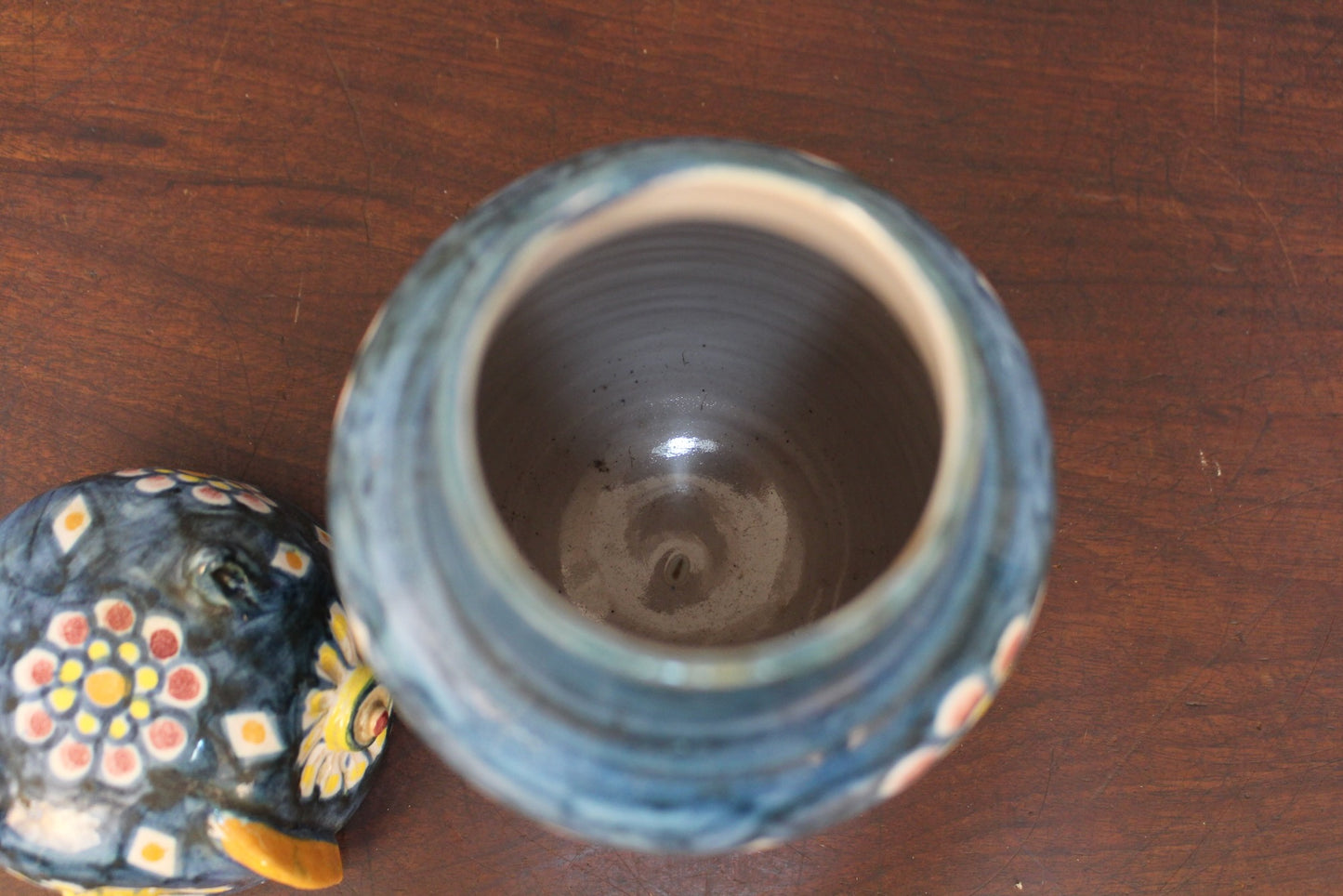 Pinto Vietri Ceramic Owl Jar