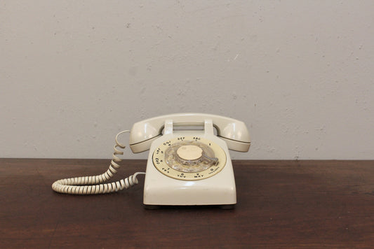 Eggshell Rotary Telephone