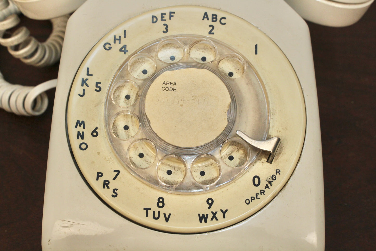 Eggshell Rotary Telephone