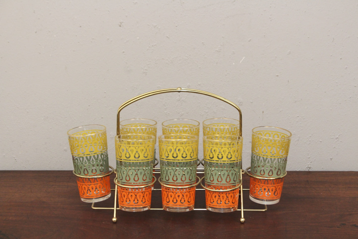 1960s Geometric Glassware Set