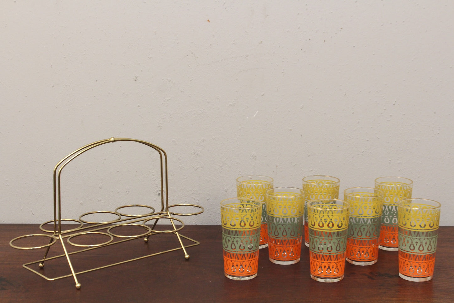 1960s Geometric Glassware Set