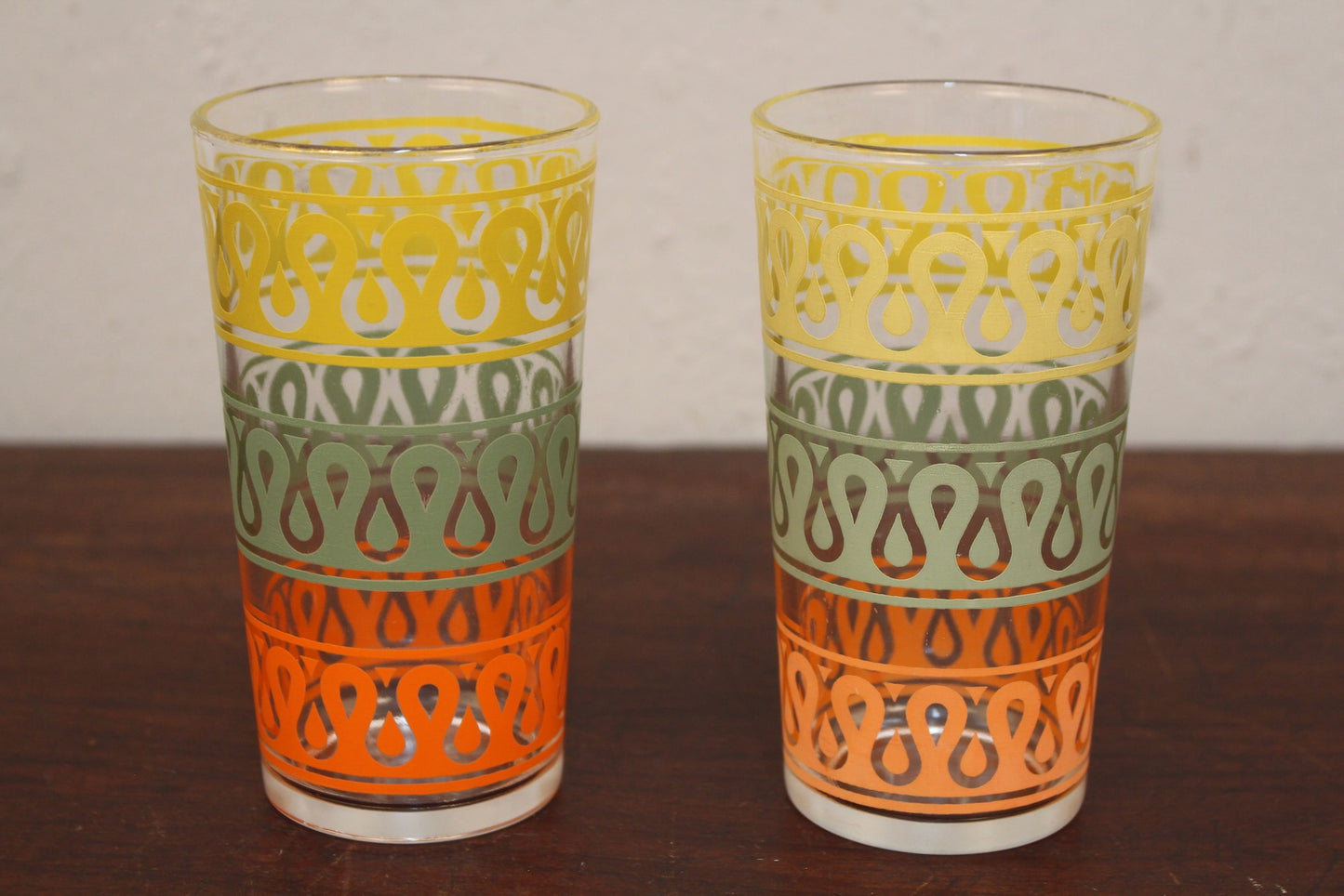 1960s Set of 4 Geometric Glasses