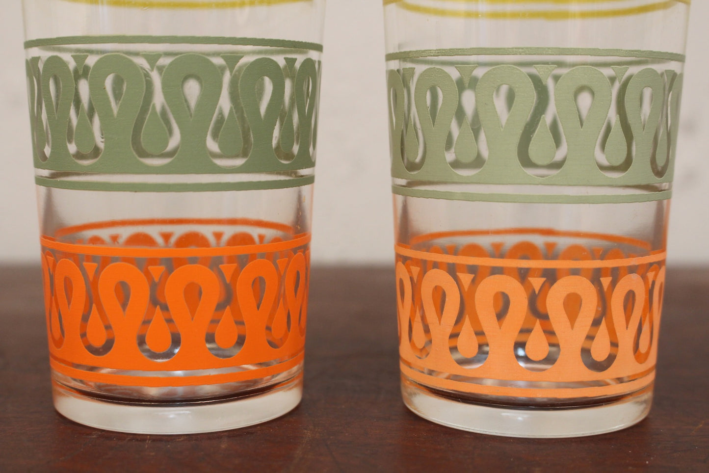 1960s Set of 4 Geometric Glasses