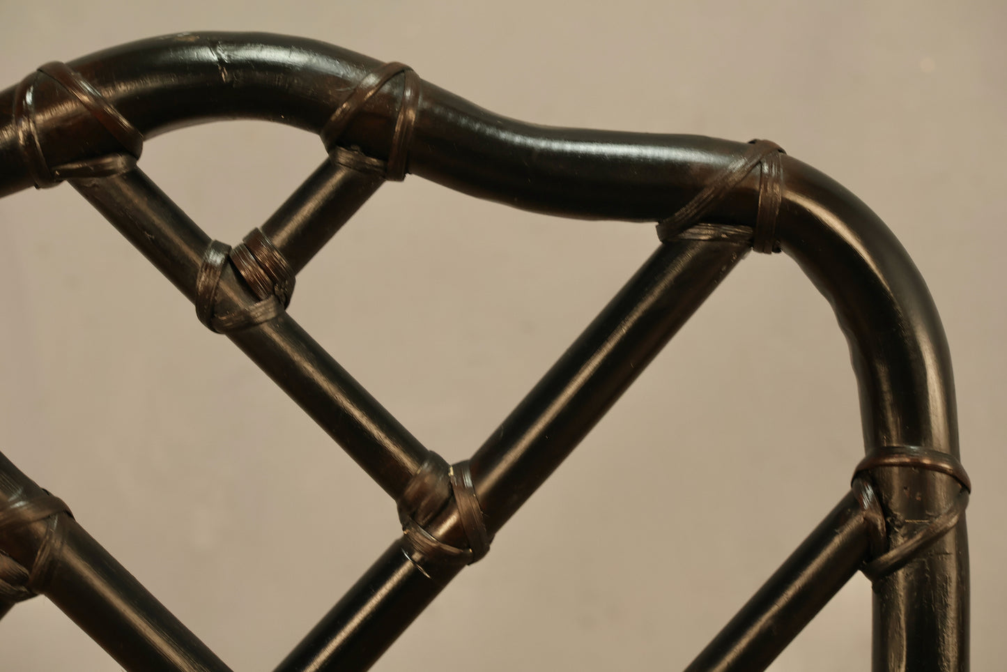 Modern Black Bamboo Armchair