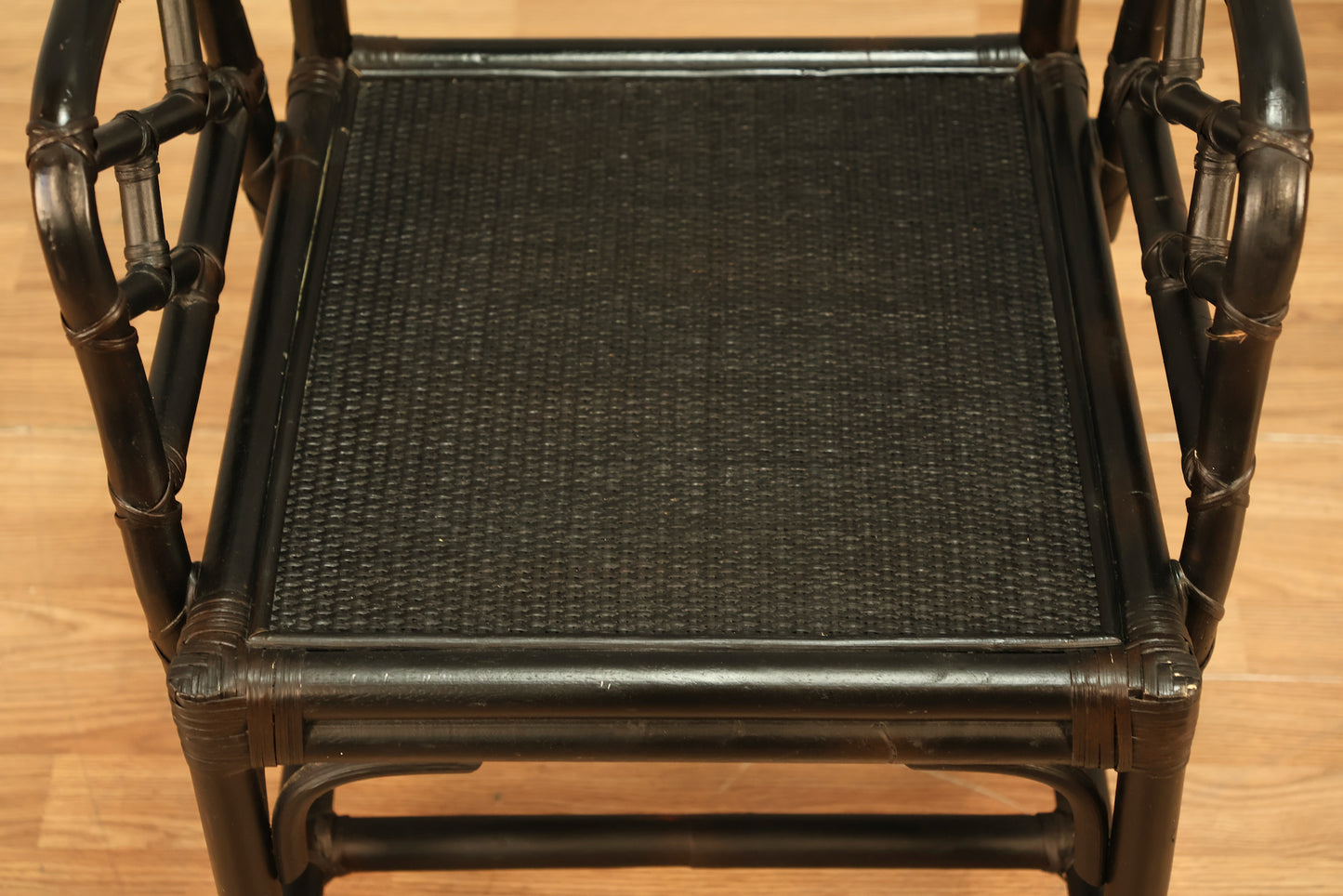 Modern Black Bamboo Armchair