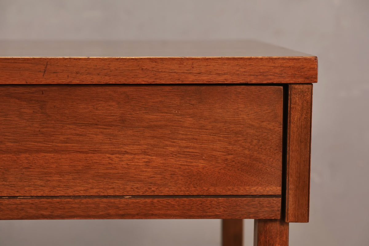 Stanley Walnut & Laminate 4-Drawer Desk