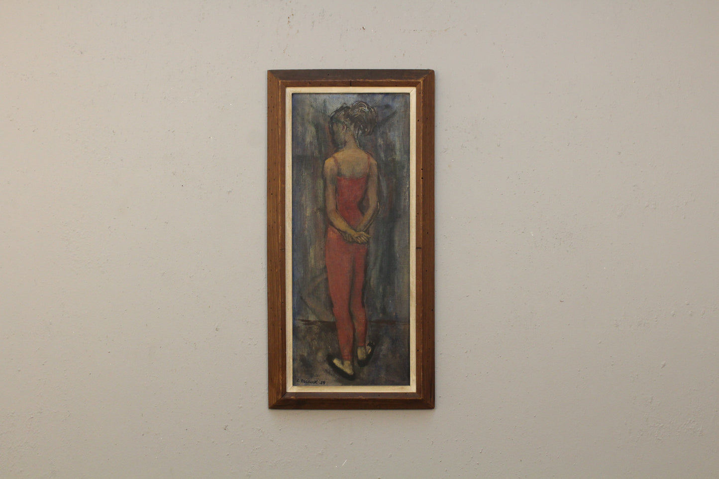 1950s "Dancer Red" Painting
