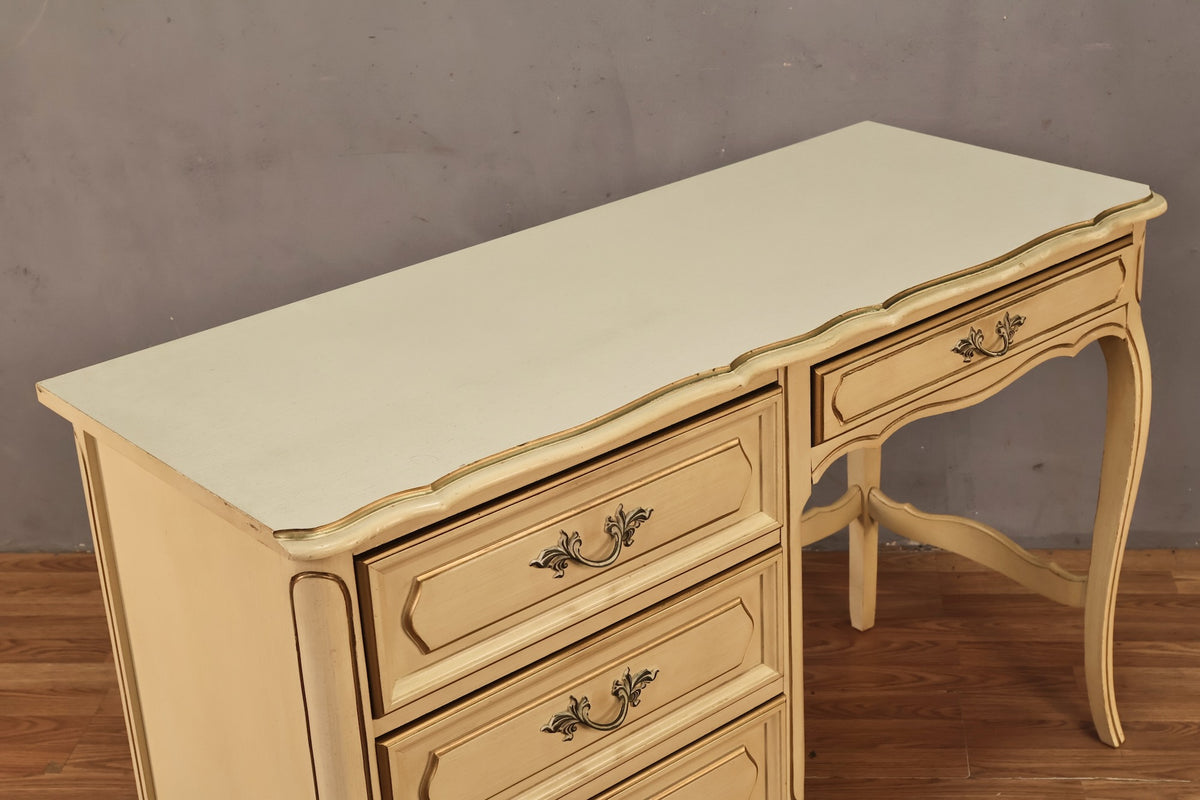 French Provincial 4-Drawer Desk