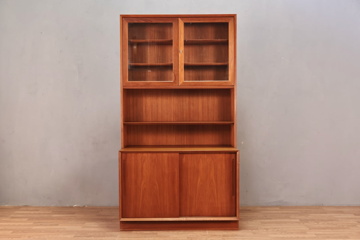 Luxe Danish Teak & Glass Wall Unit