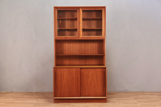 Luxe Danish Teak & Glass Wall Unit