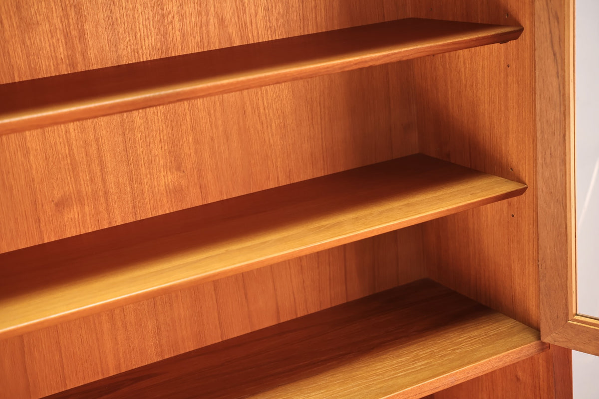 Luxe Danish Teak & Glass Wall Unit