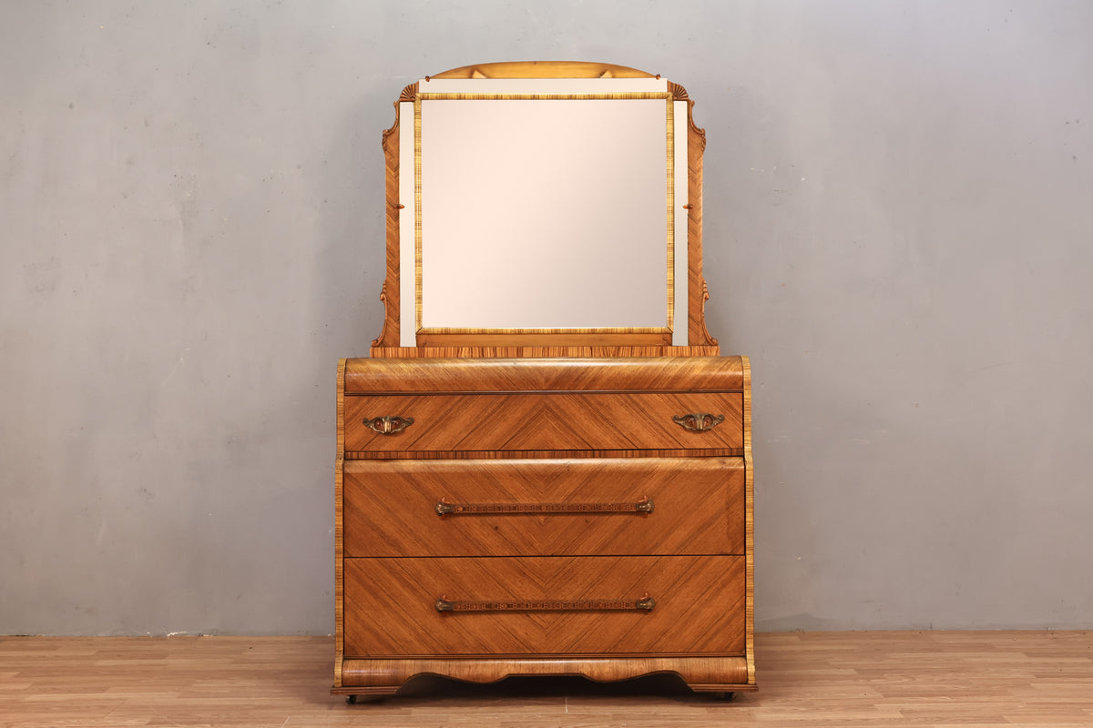 Art Deco 3-Drawer Waterfall Vanity