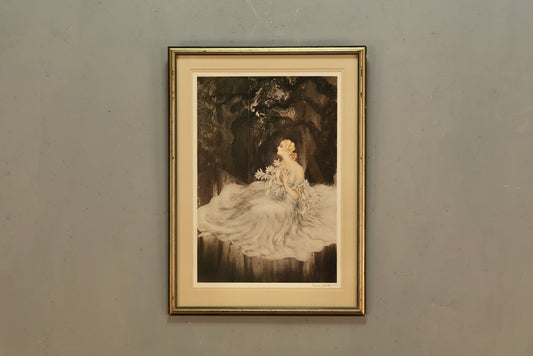 "Lillies" Louis Icart Etching