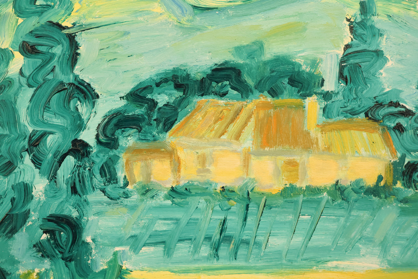 Large "Our Hillside Home" Painting