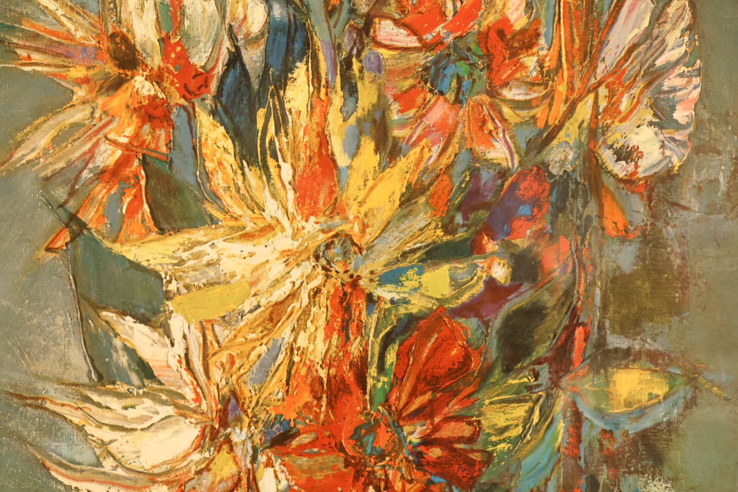 Mid Century "Bold Bouquet" Print