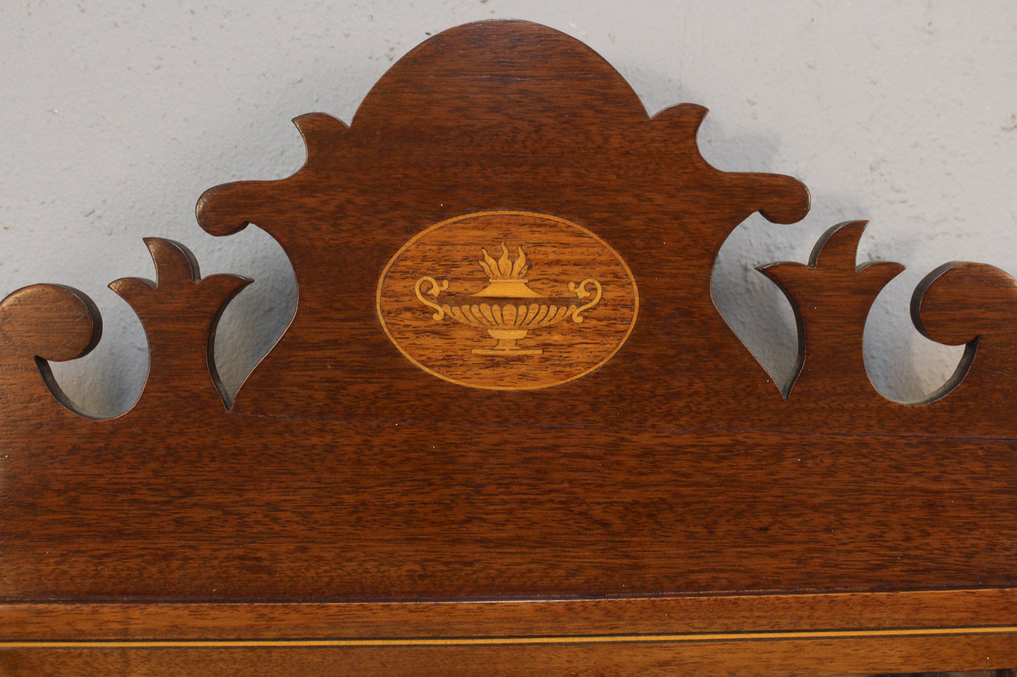 Carved Mahogany Inlay Mirror