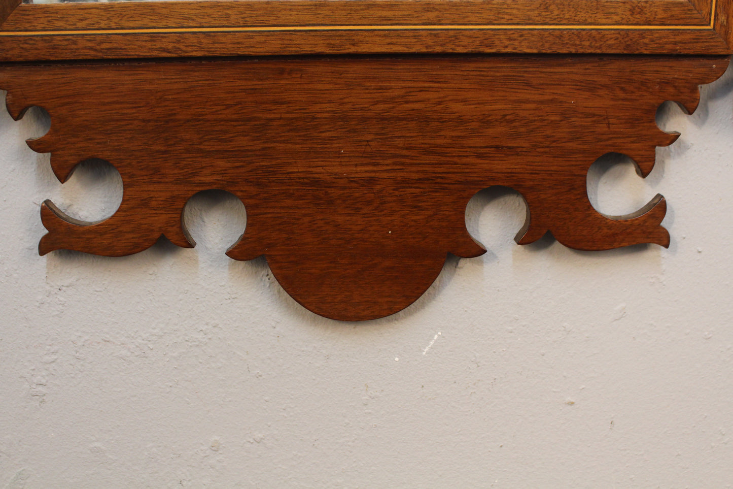 Carved Mahogany Inlay Mirror