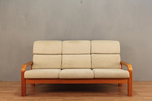 Danish Teak & Pale Gray Sofa - ONLINE ONLY