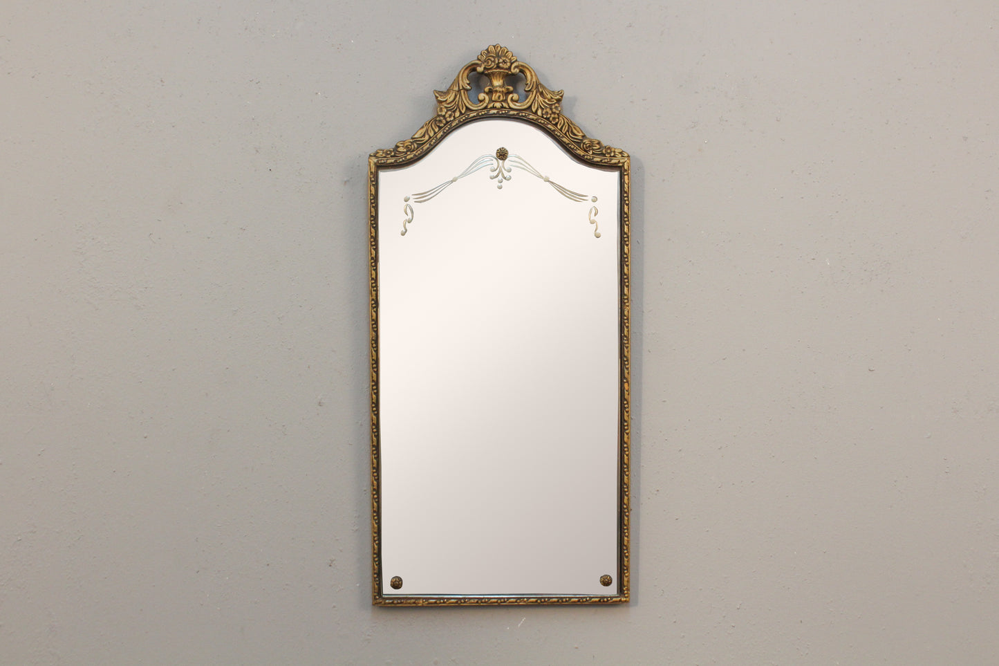 Art Nouveau Etched Mirror