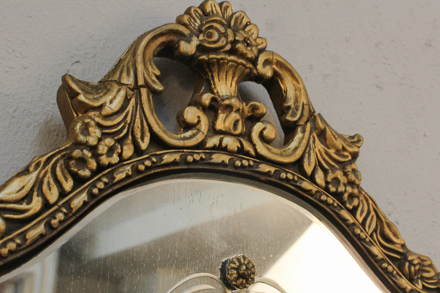 Art Nouveau Etched Mirror