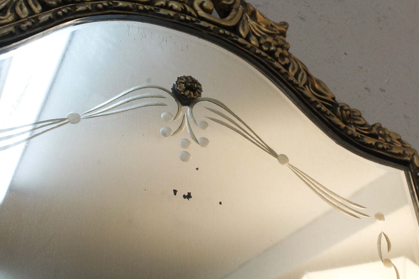 Art Nouveau Etched Mirror
